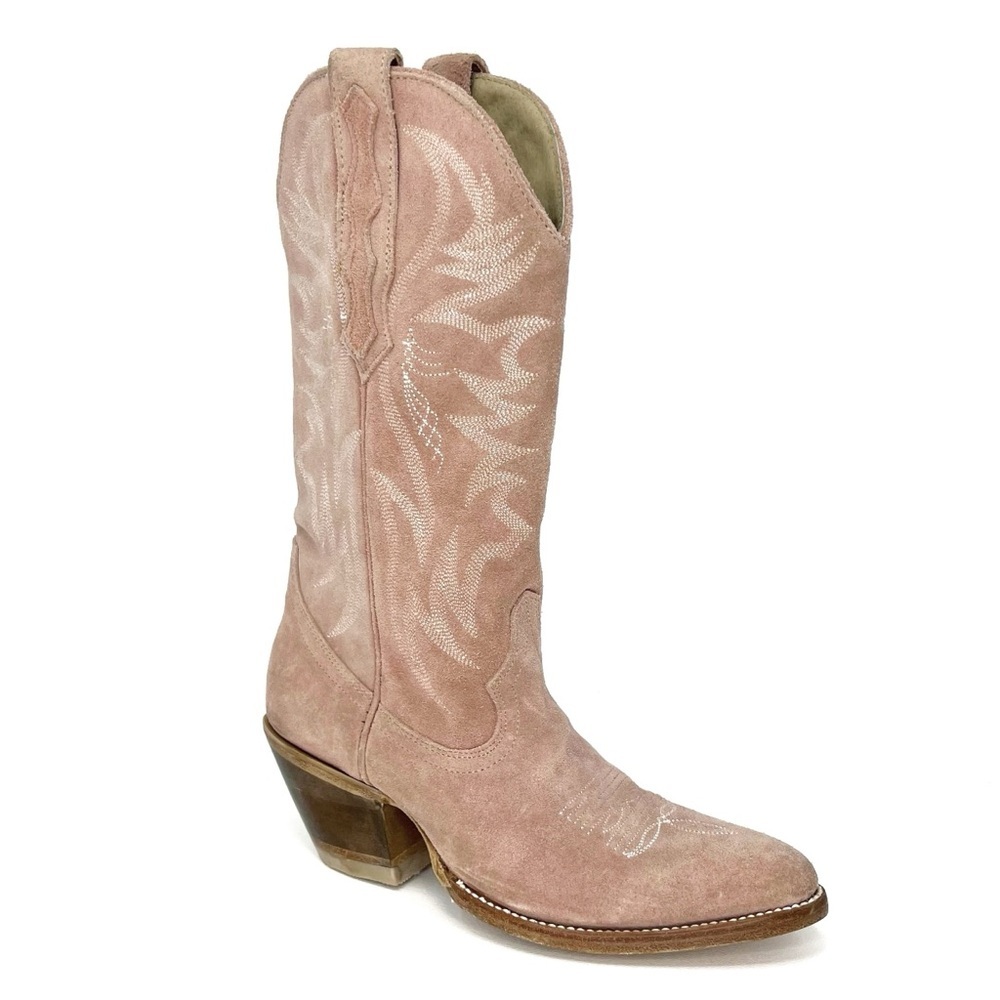 Idyllwind Charmed Life Cowboy Boots Suede Blush Size 7.5 Miranda Lambert EUC
